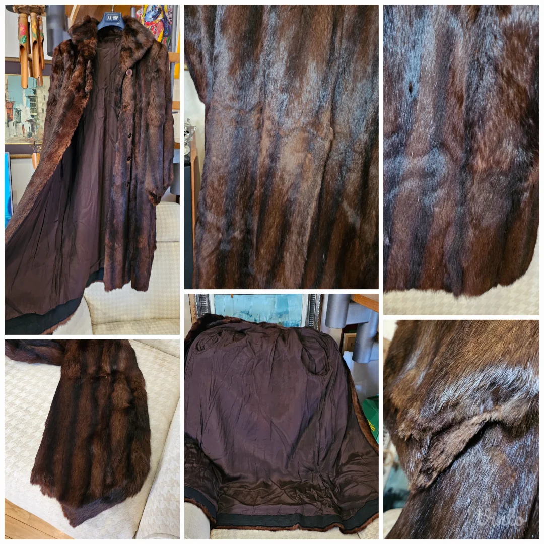 Dugačka italijanska bunda, pravo krzno