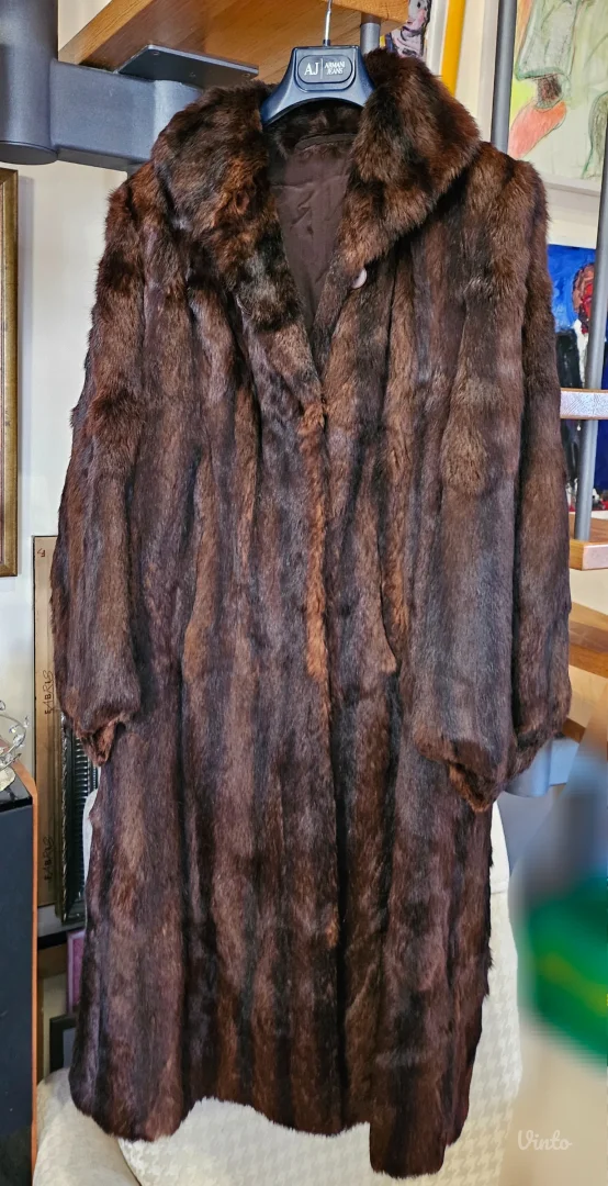 Dugačka italijanska bunda, pravo krzno