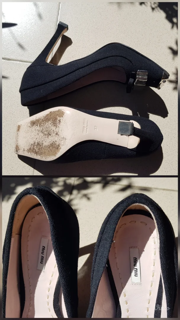 Miu Miu Crepe Natte Stilleto cipele, original