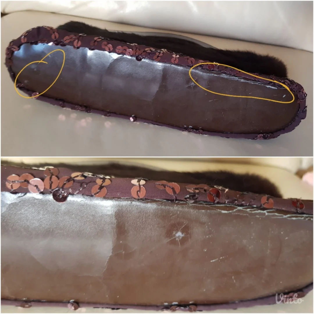 Antonello Serio torba, pravo krzno i šljokice /original