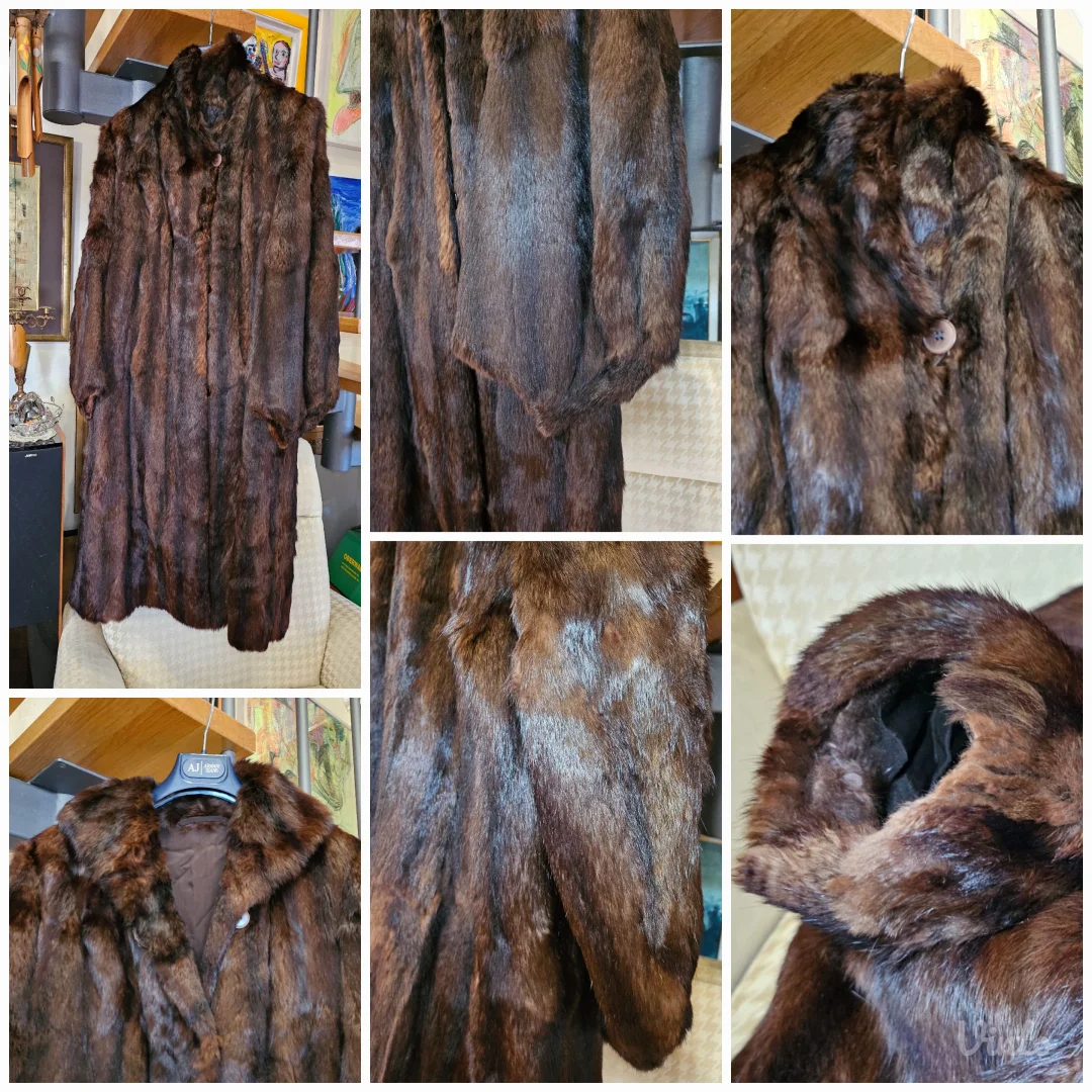 Dugačka italijanska bunda, pravo krzno