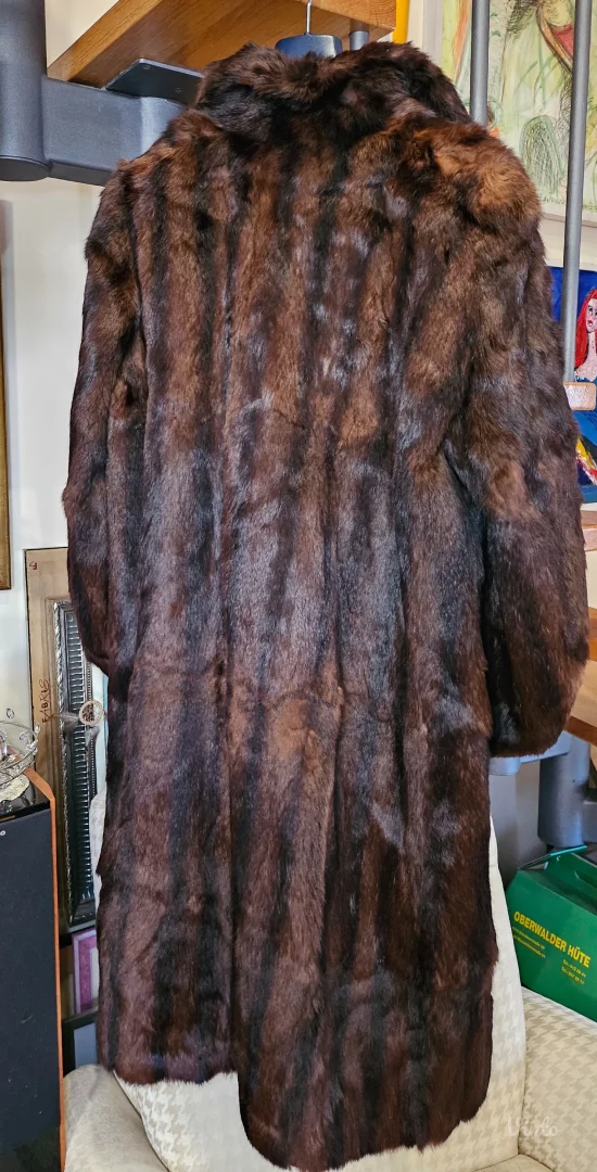 Dugačka italijanska bunda, pravo krzno