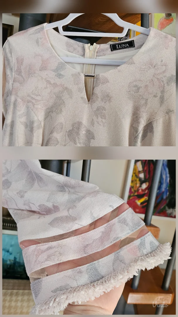 Luna trikotazna nova haljina, floral print