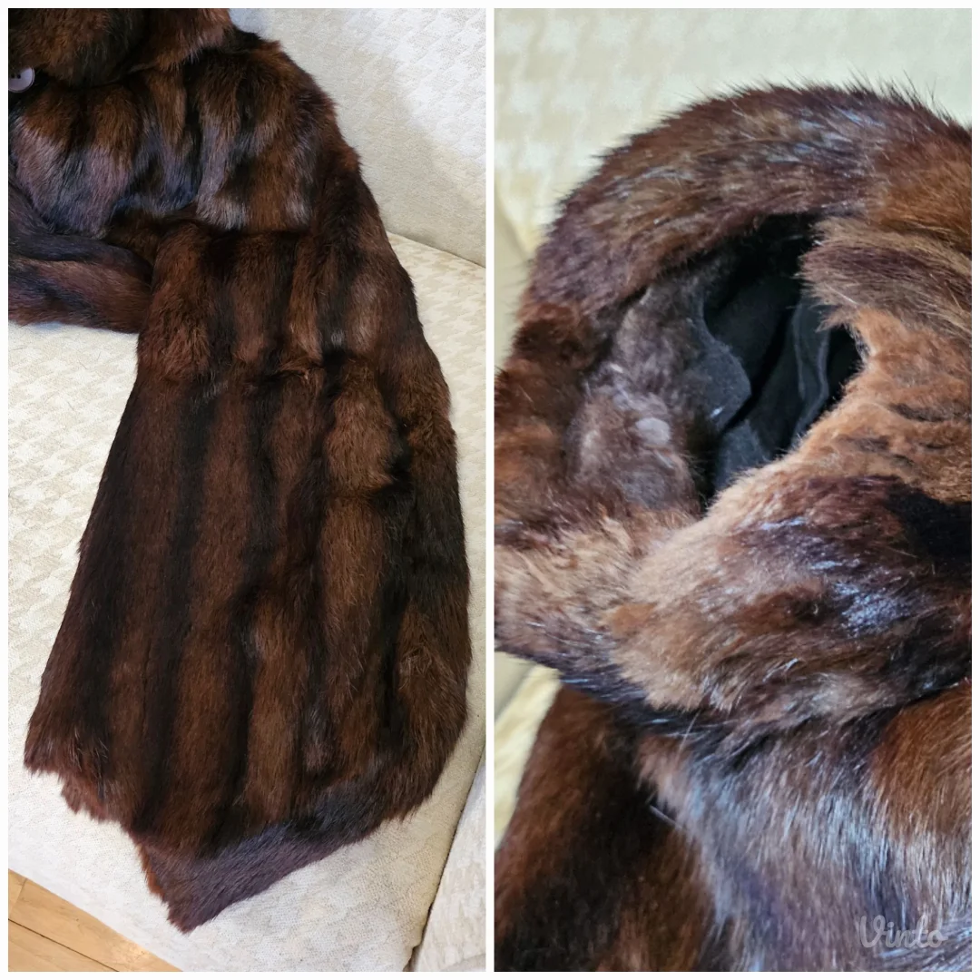 Dugačka italijanska bunda, pravo krzno