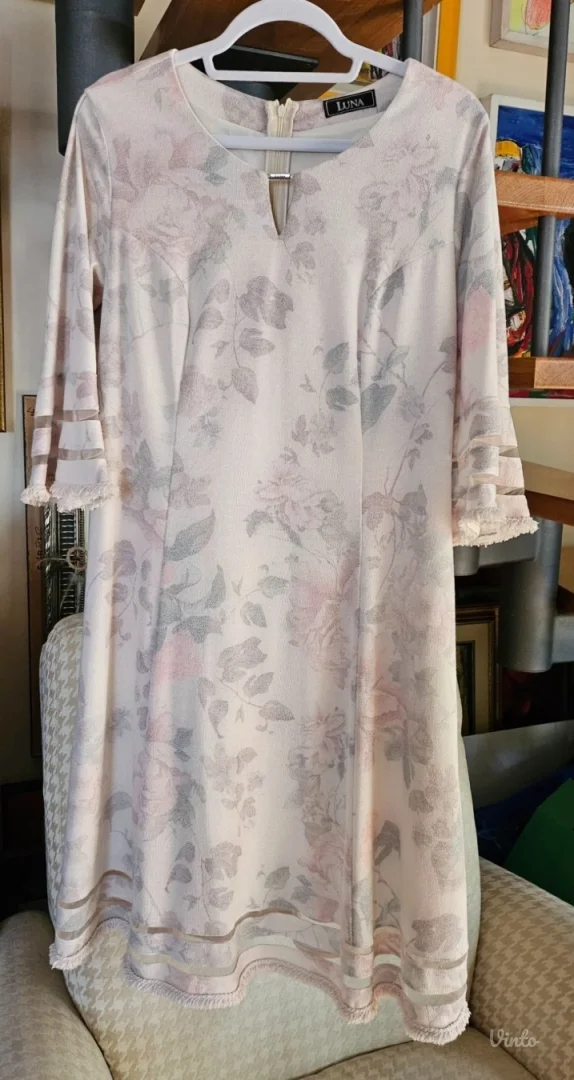 Luna trikotazna nova haljina, floral print