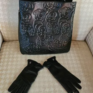 Izvrsna grained kožna reljefna tote torba