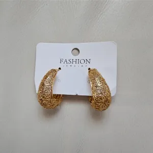 Chunky hoop minđuše sa filigranskim radom, novo