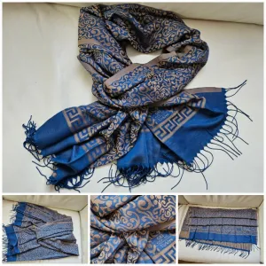 Gri nova pamuk/ vuna esarpa / šal