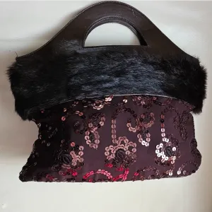 Antonello Serio torba, pravo krzno i šljokice /original