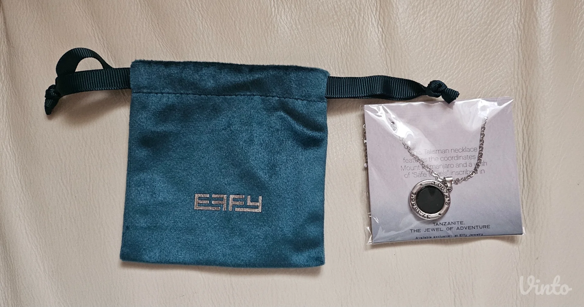 Effy Obsidian Tanzanite srebrna ogrlica, novo original