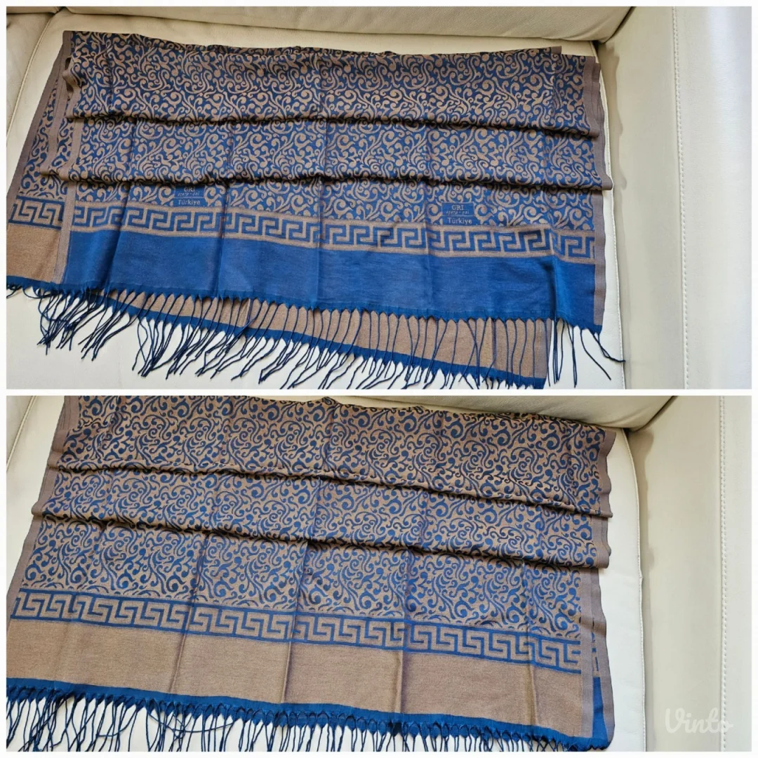 Gri nova pamuk/ vuna esarpa / šal