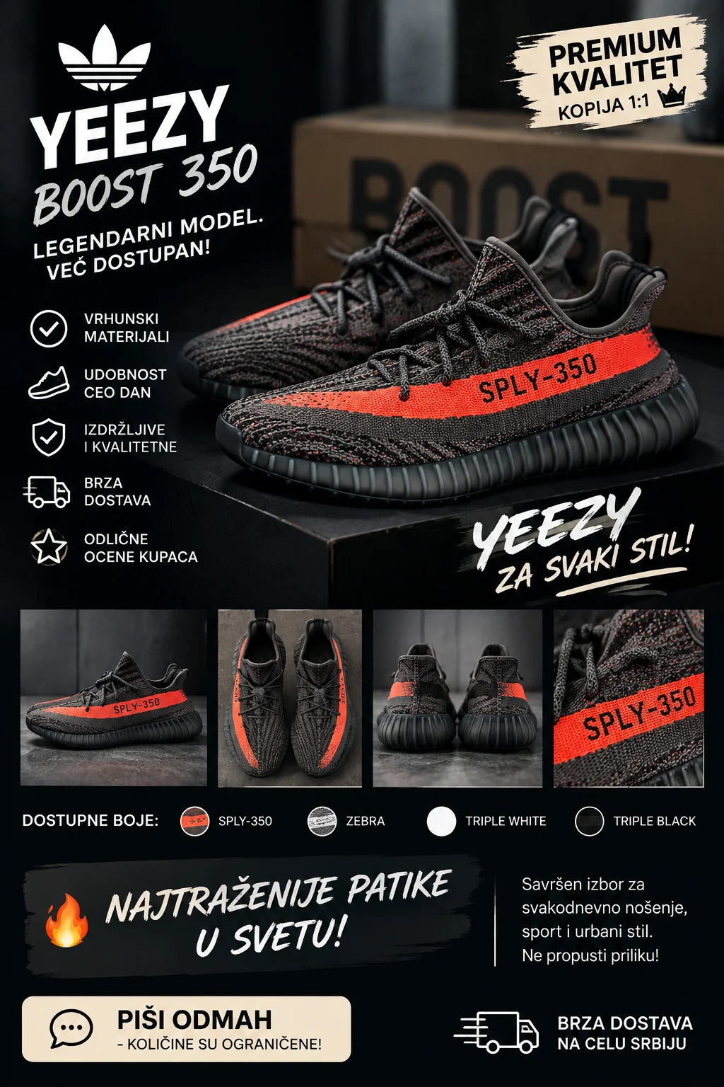 Yeezy Boost 350 – Moderne patike, odličan stil