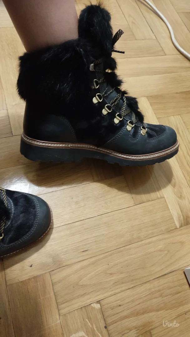 Olang kožne čizme sa pravim krznom