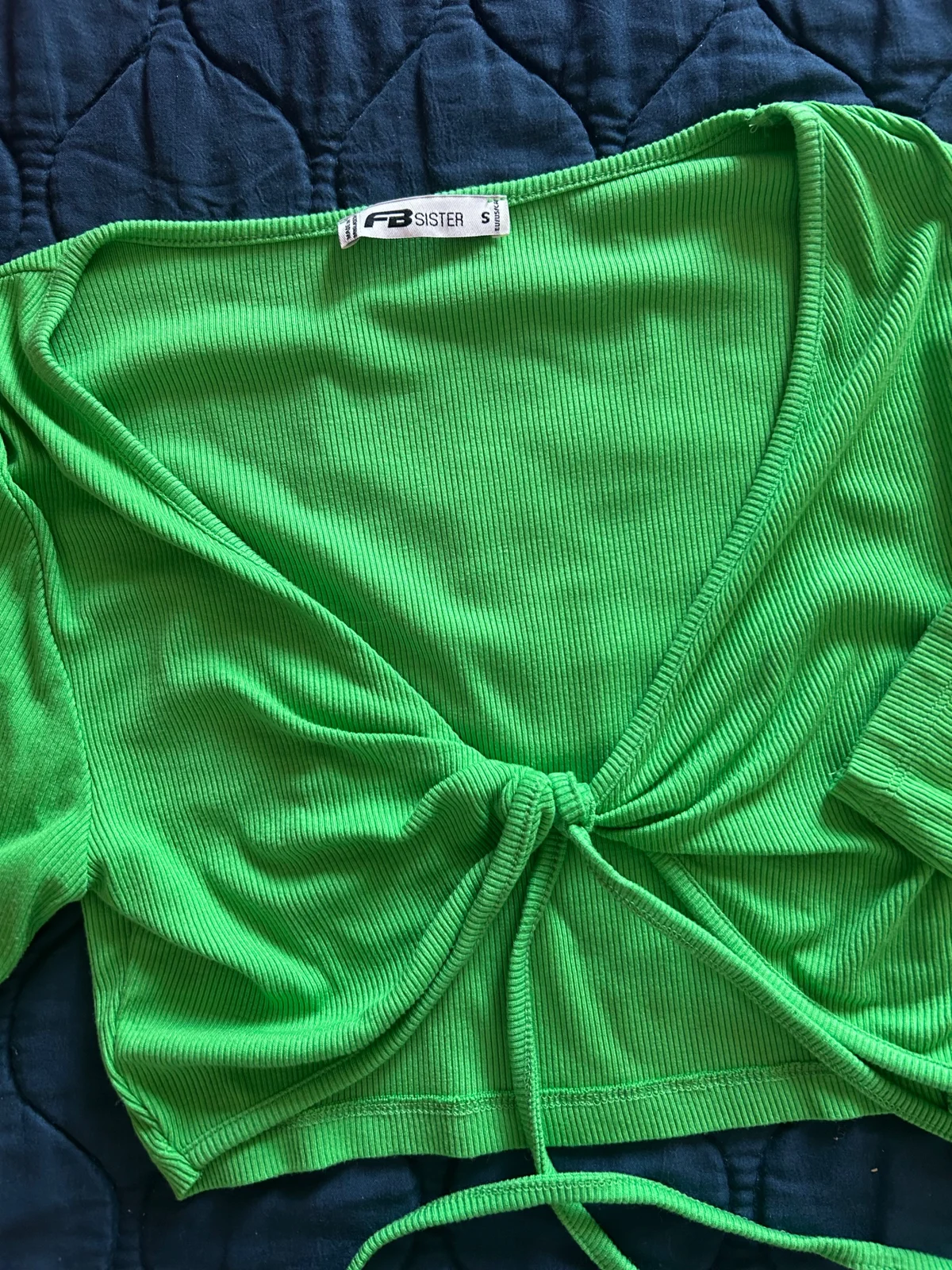 Zelena top bluza na vezivanje