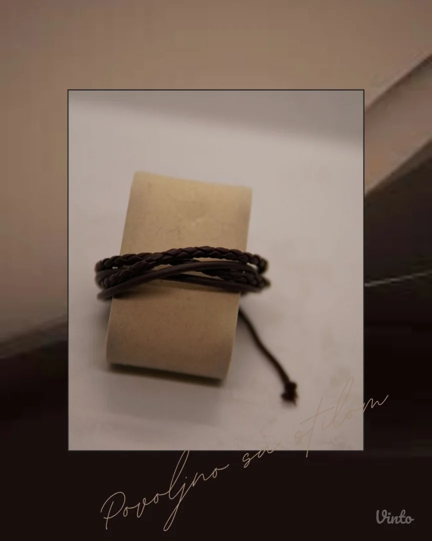 9.7. Muška narukvica tamno braon