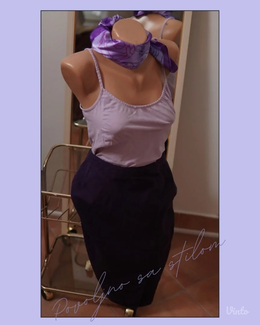 2.4.2. Ljubičasta štofana suknja L