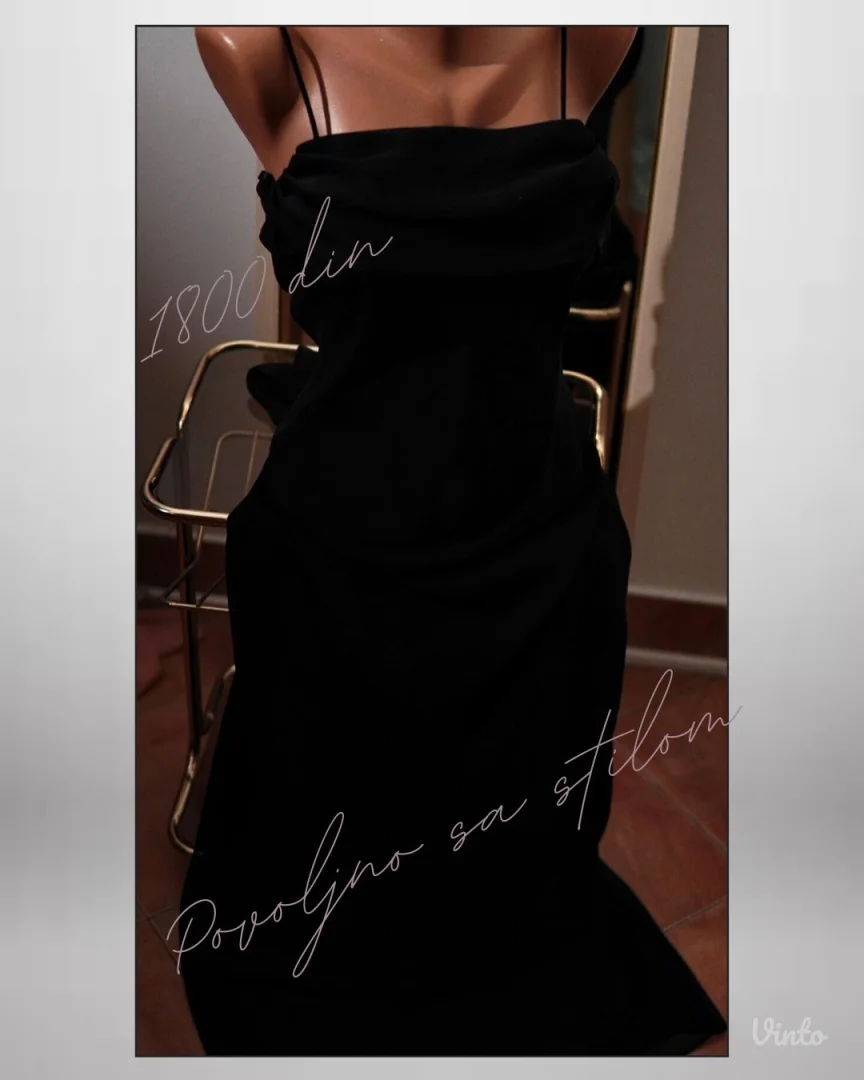 1.5. Svečana elegantna crna haljina M