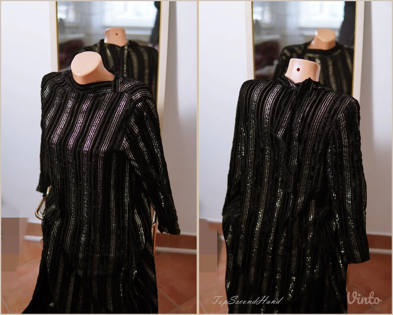 1.5. Svečana unikatna crna haljina L