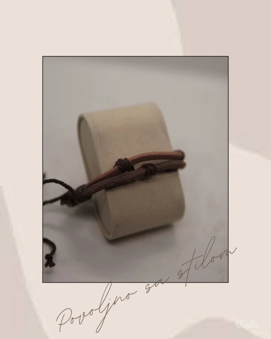 9.7. Muška narukvica od braon kože