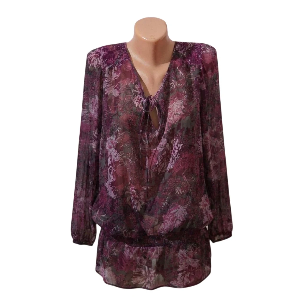 3.5. Ljubičasta cvetna oversize tunika XL