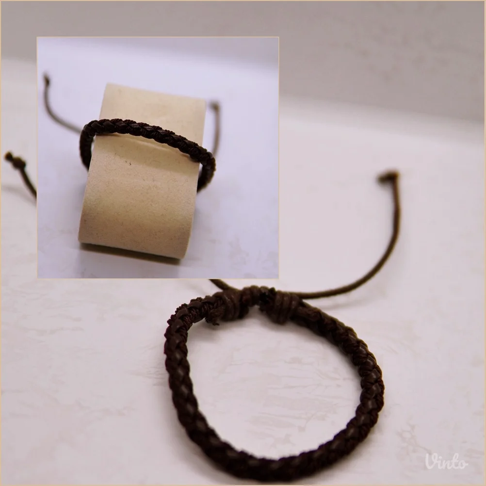 9.7. Muška narukvica upletena braon