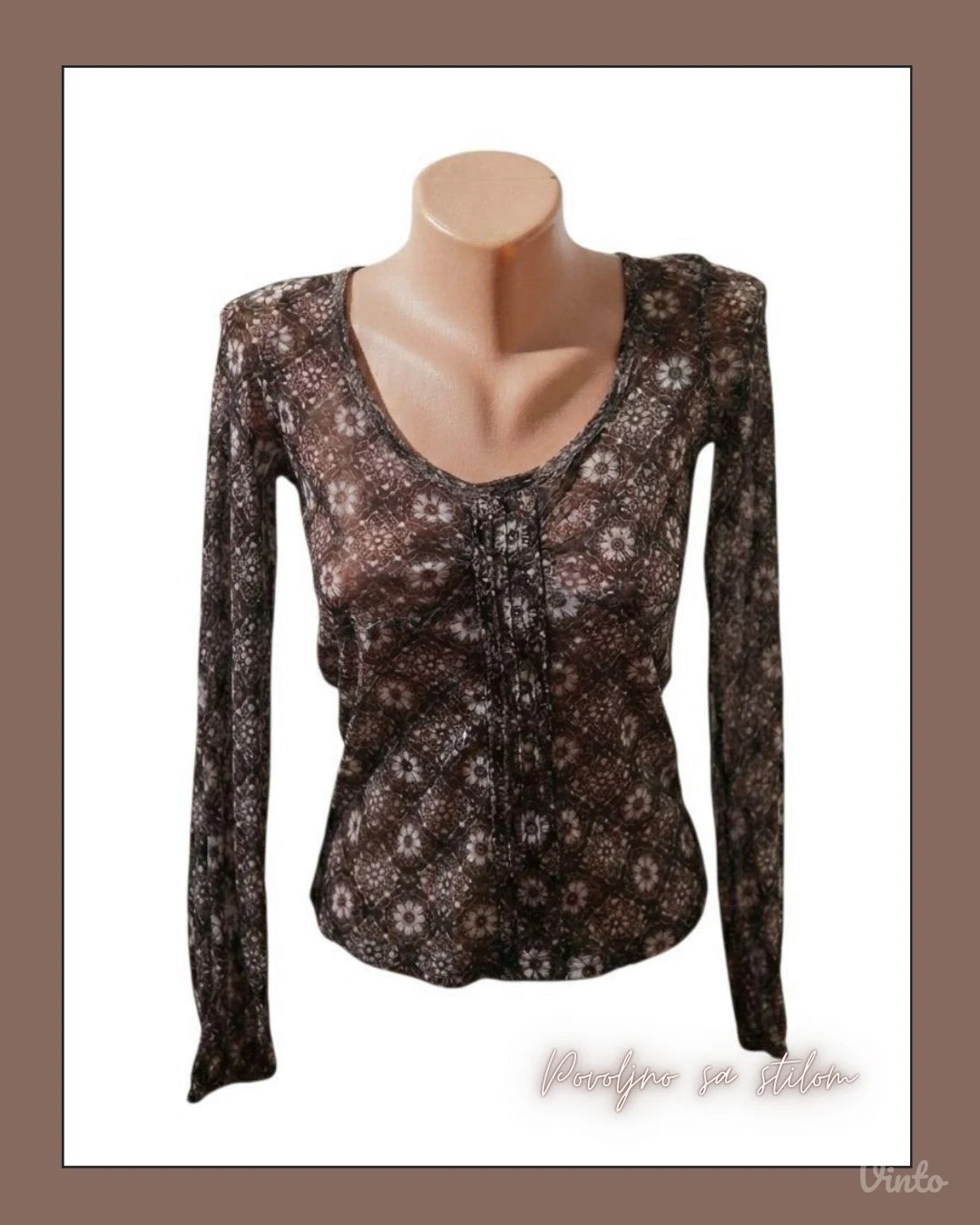 3.5. Braon cvetna bluza S Mexx