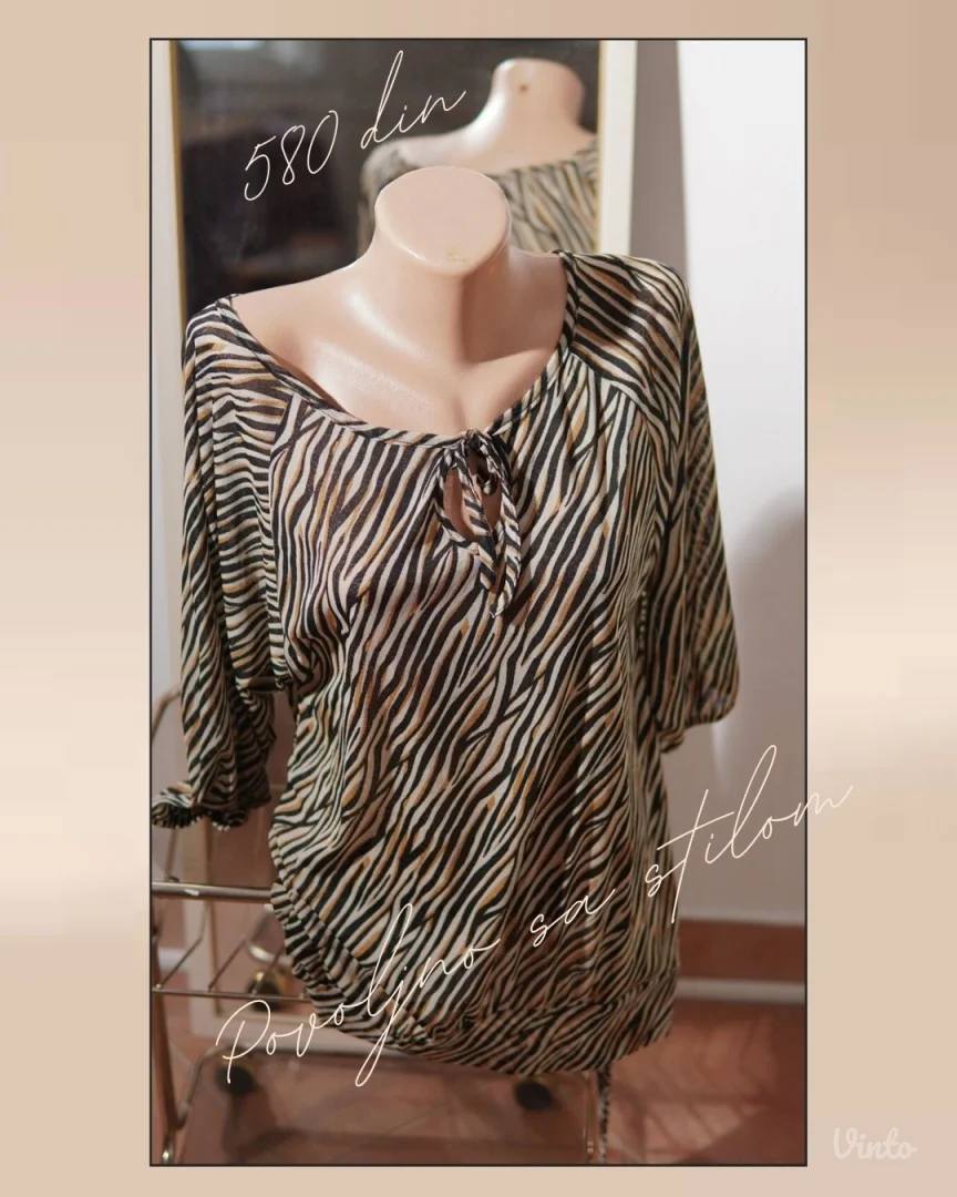 3.4. Animal print bluza Okay L