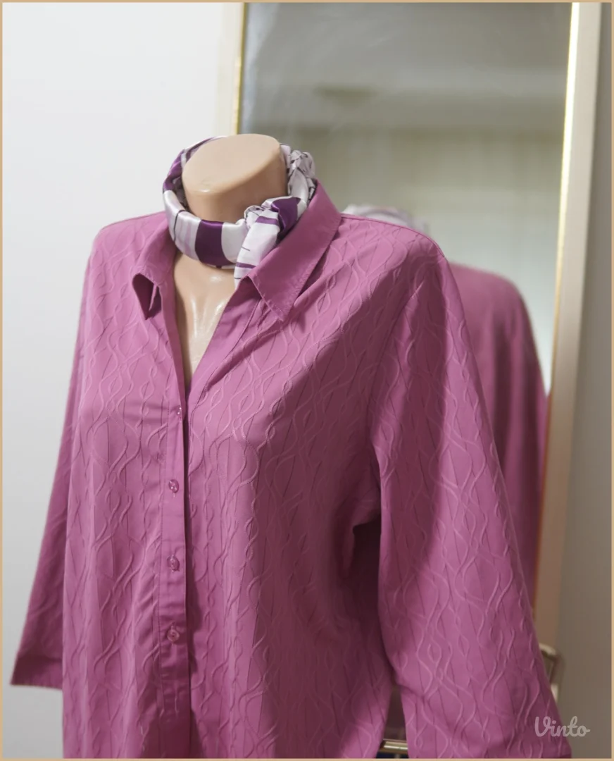 3.4. Elegantna ciklama košulja 3/4 rukavi XL