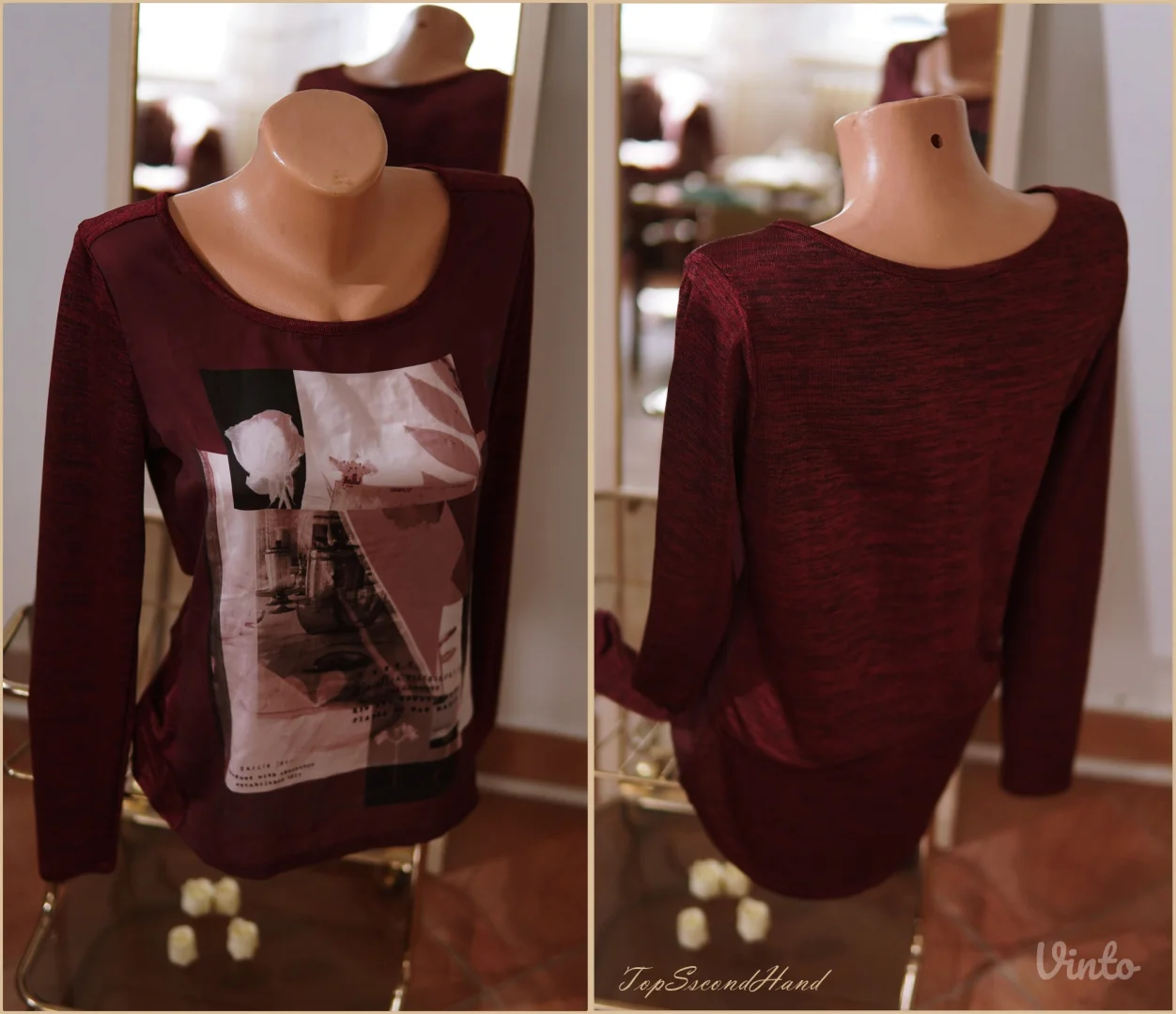 4.5. Bordo majica s printom M