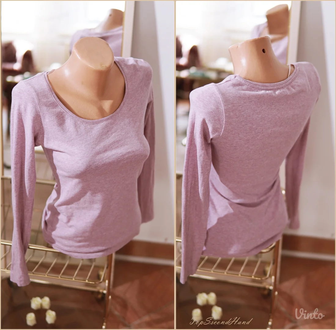 4.5. H&M roza majica sa dugim rukavima XS