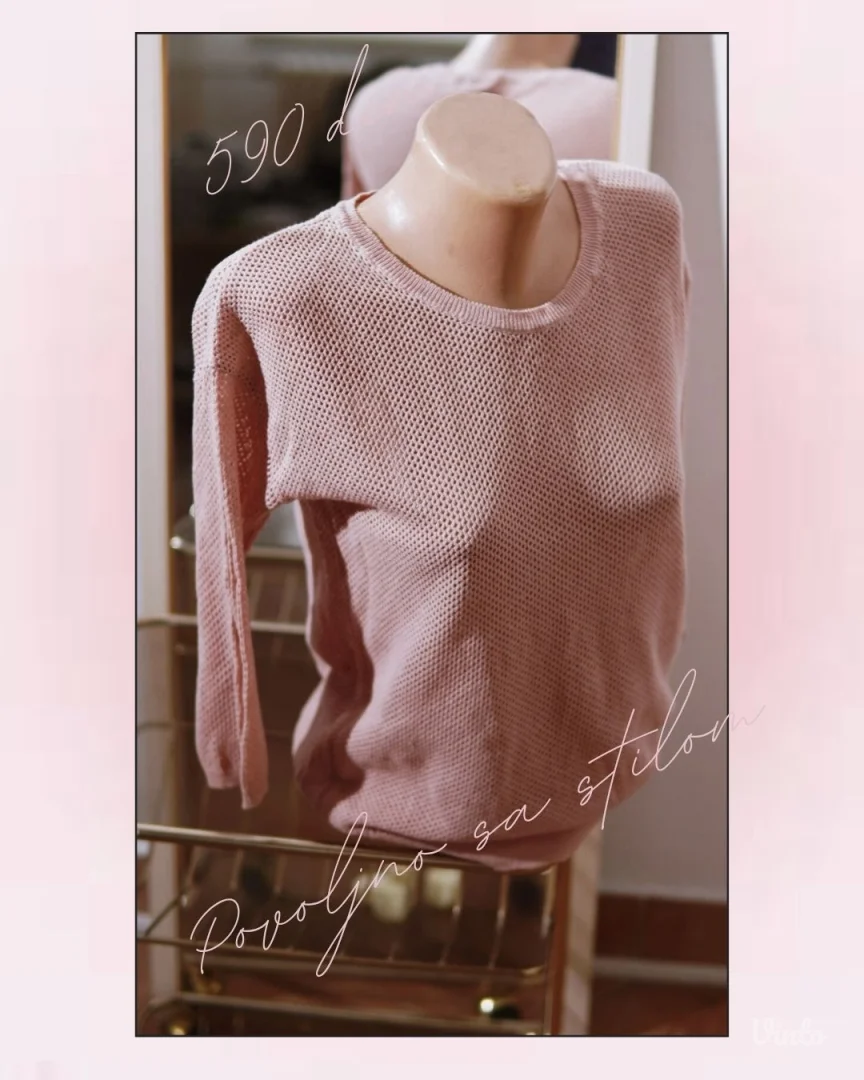 6.2. Puder roze C&A tanji džemper L