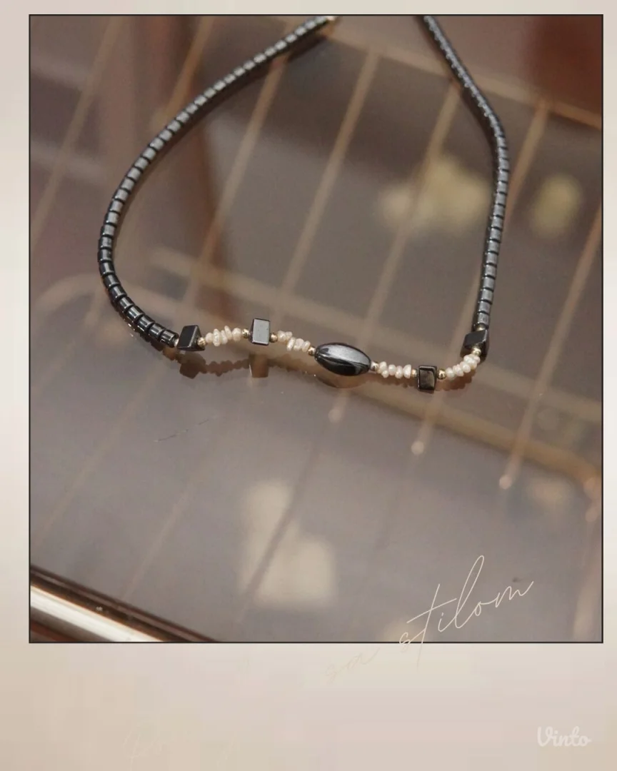 9.1. Elegantna ogrlica od hematita i perli