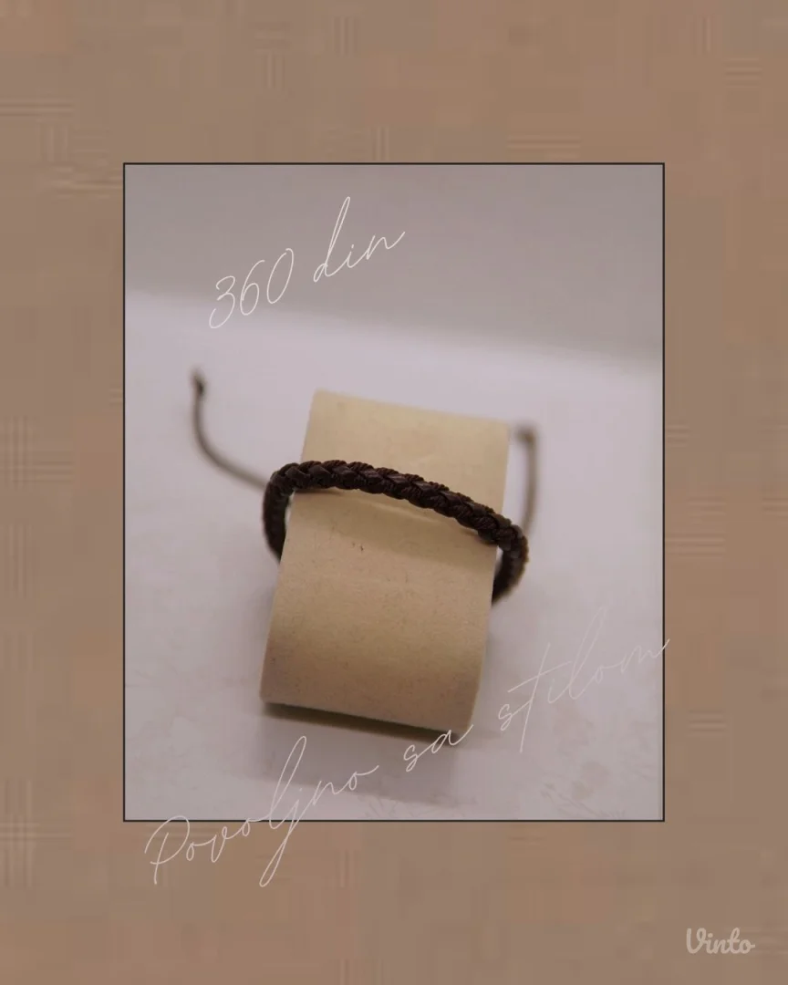 9.7. Muška narukvica upletena braon