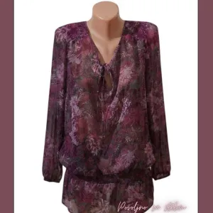 3.5. Ljubičasta cvetna oversize tunika XL