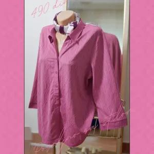 3.4. Elegantna ciklama košulja 3/4 rukavi XL