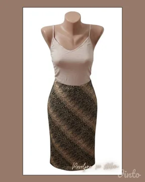 2.2.2. Krem-crna animal print suknja M H&M / Akcija!