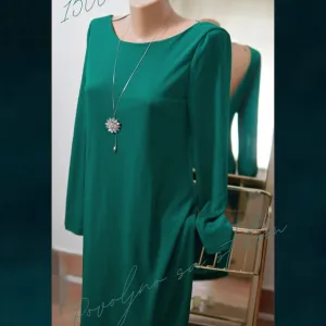 1.4. Smaragdna ZARA haljina otvorenih leđa M