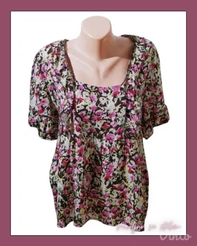 3.3. Lagana šarena cvetna bluza XL