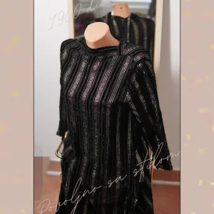 1.5. Svečana unikatna crna haljina L