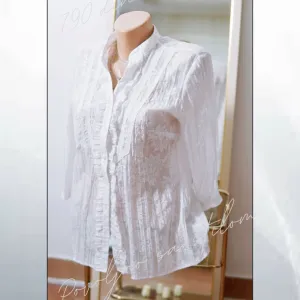 3.4. Yessica C&A bela čipkana L bluza