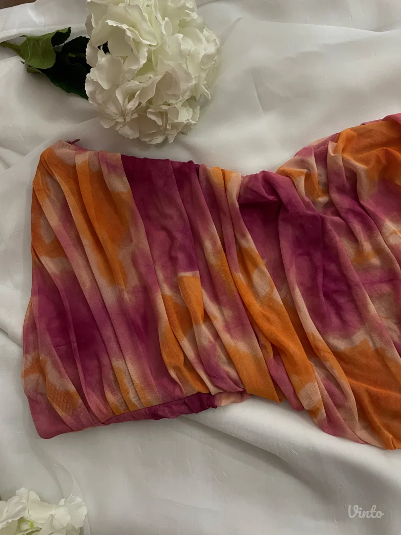 Zara haljina od tila sa dezenom