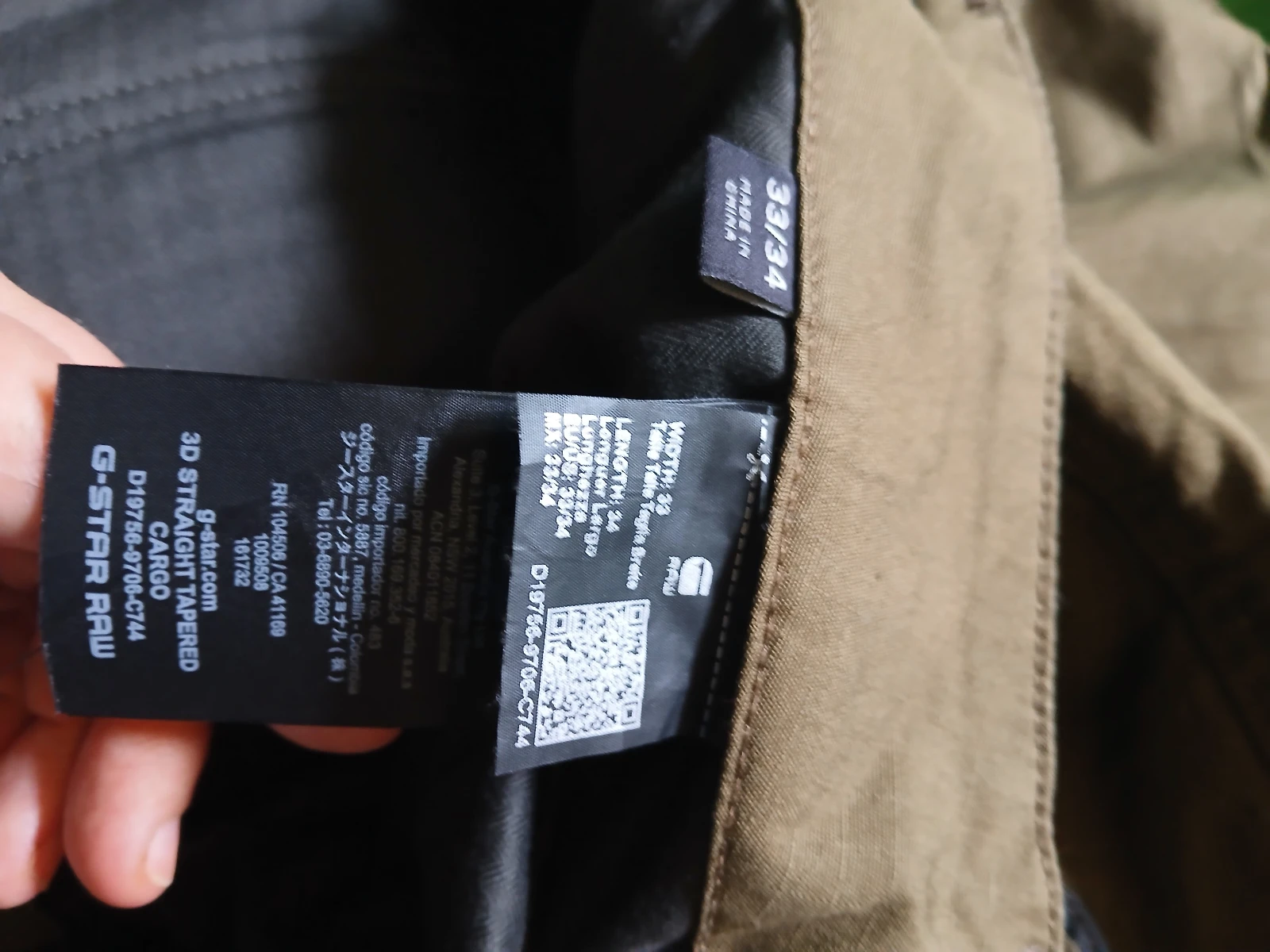G-star RAW ROVIC ZIP 3D straght tapered cargo pants