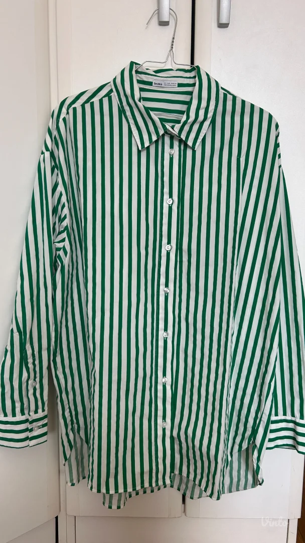 Oversize Bershka prugasta košulja