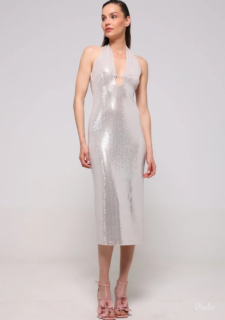 PS Fashion svetlucava midi haljina