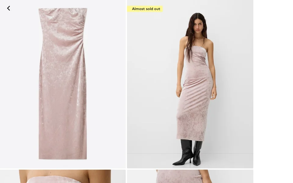 Bershka strapless haljina sa etiketom L