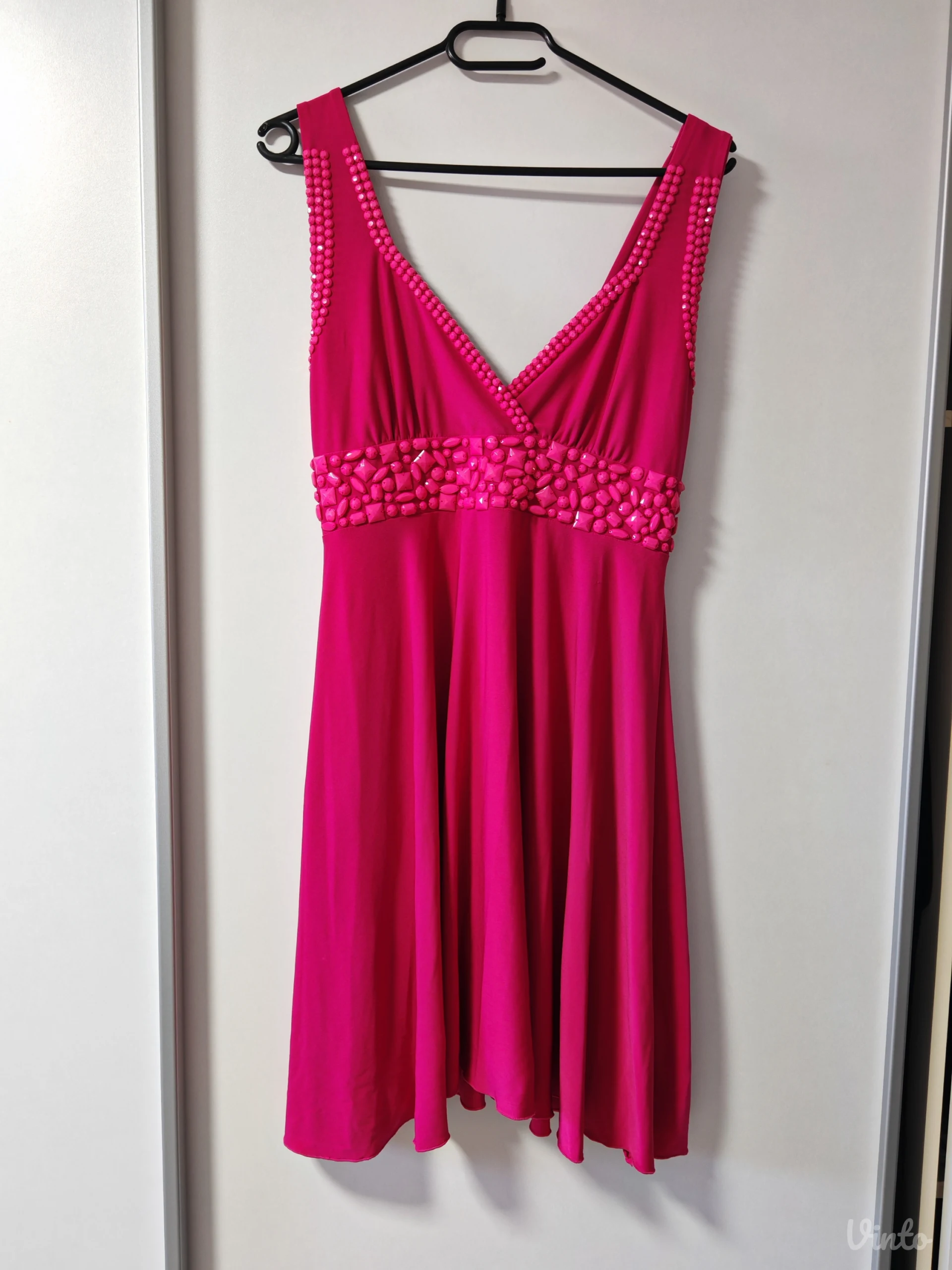Pink/ciklama haljina mokra likra