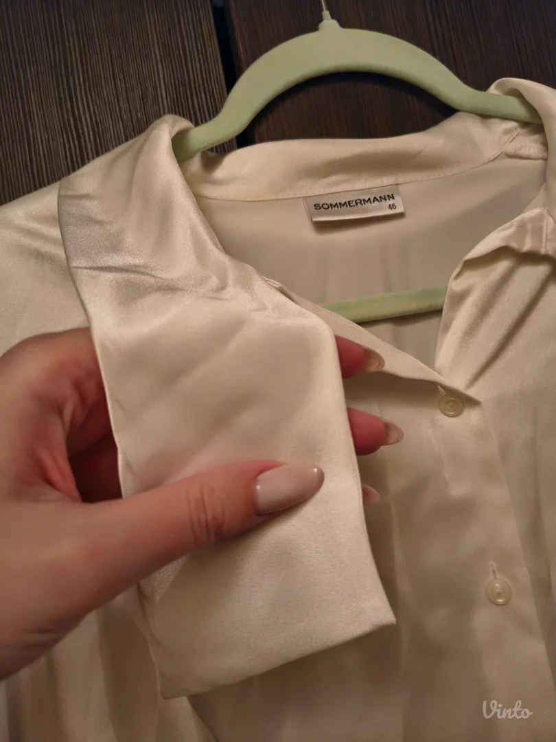 Sommermann svilena bela poslovna košulja