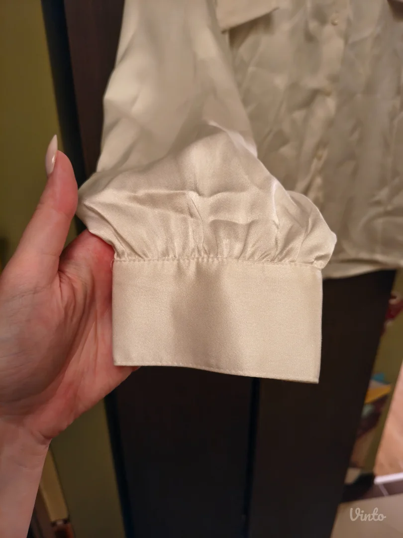 Sommermann svilena bela poslovna košulja