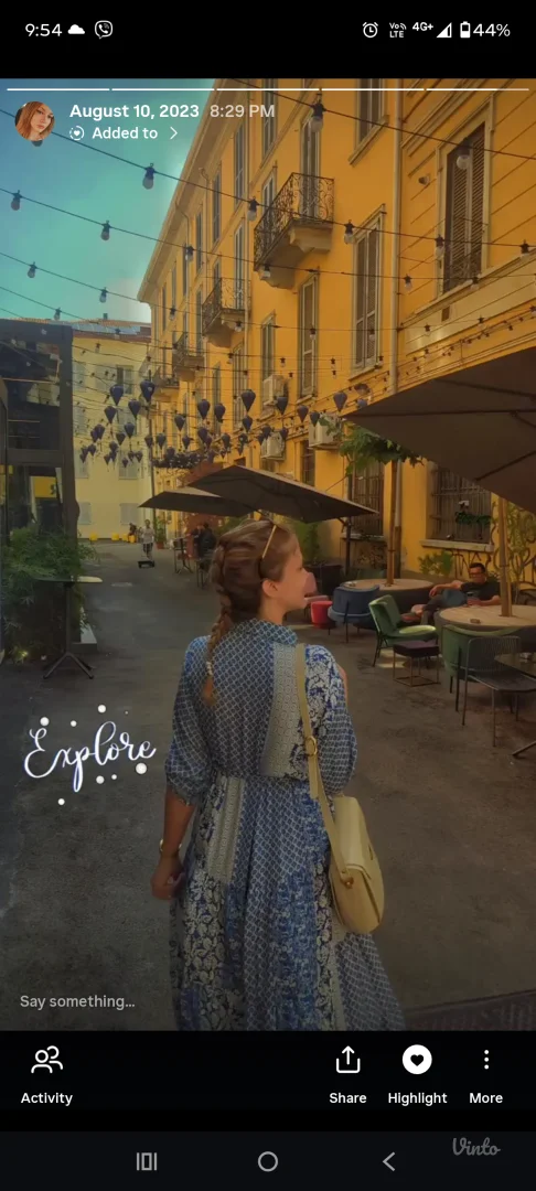 Plavo bela Zuiki haljina