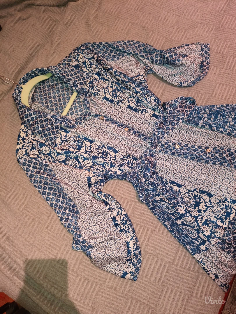 Plavo bela Zuiki haljina